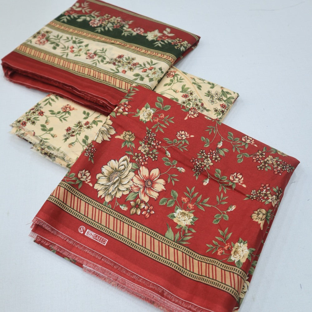 Bin Saeed Digital Lawn 3 Piece (1269-350)