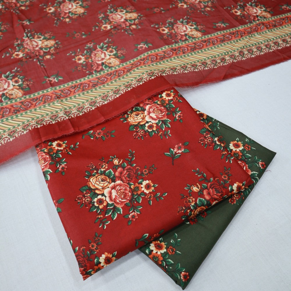Bin Saeed Digital Lawn 3 Piece (1269-418)