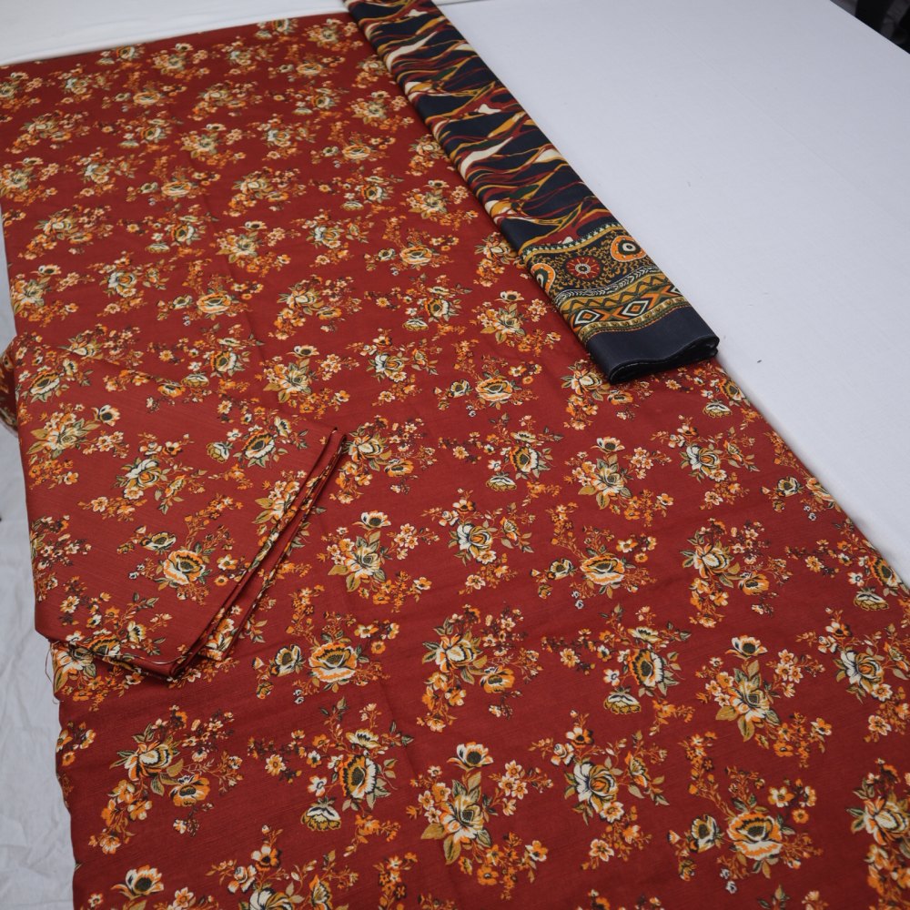 Bin Saeed Digital Khaddar 3 Piece (1375-166)