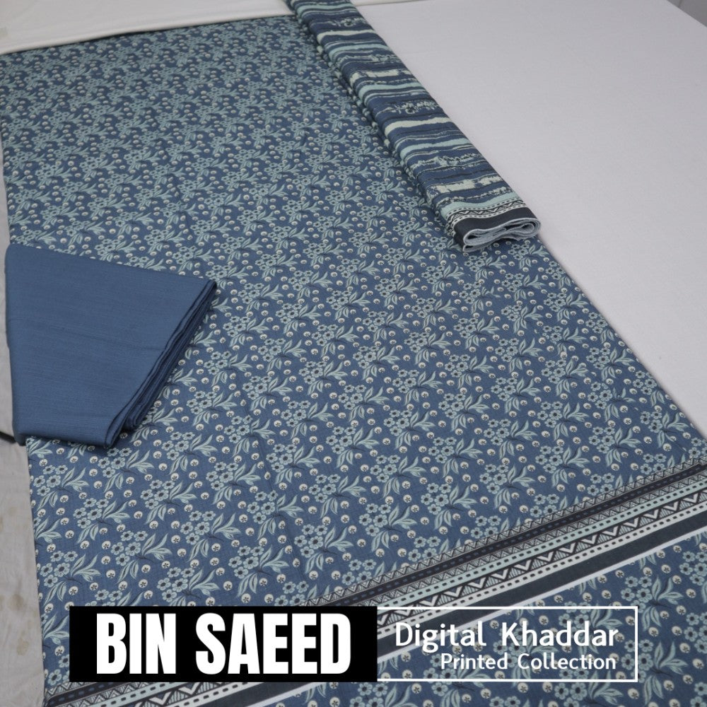 Bin Saeed Digital Khaddar 3 Piece (1375-178)