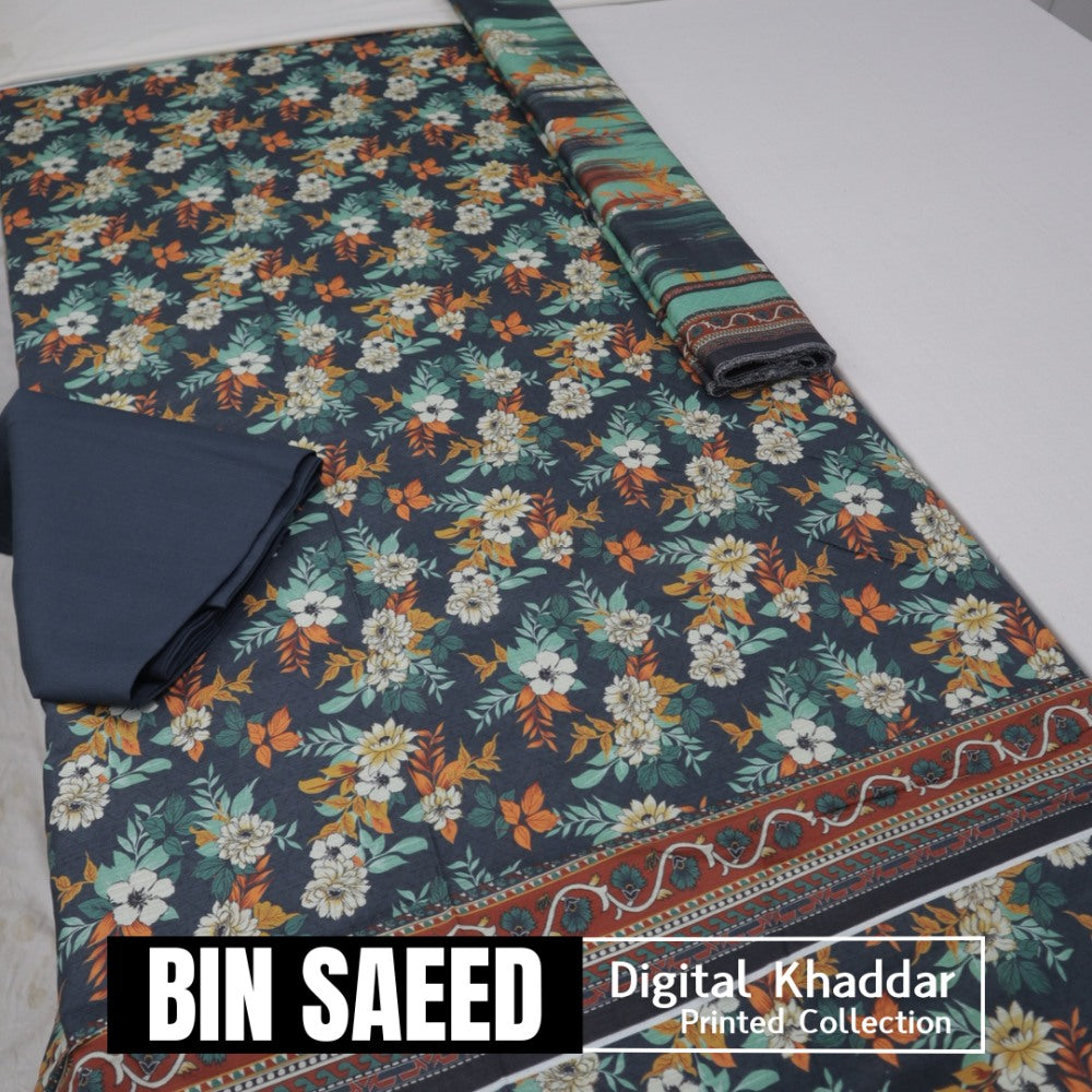 Bin Saeed Digital Khaddar 3 Piece (1375-181)