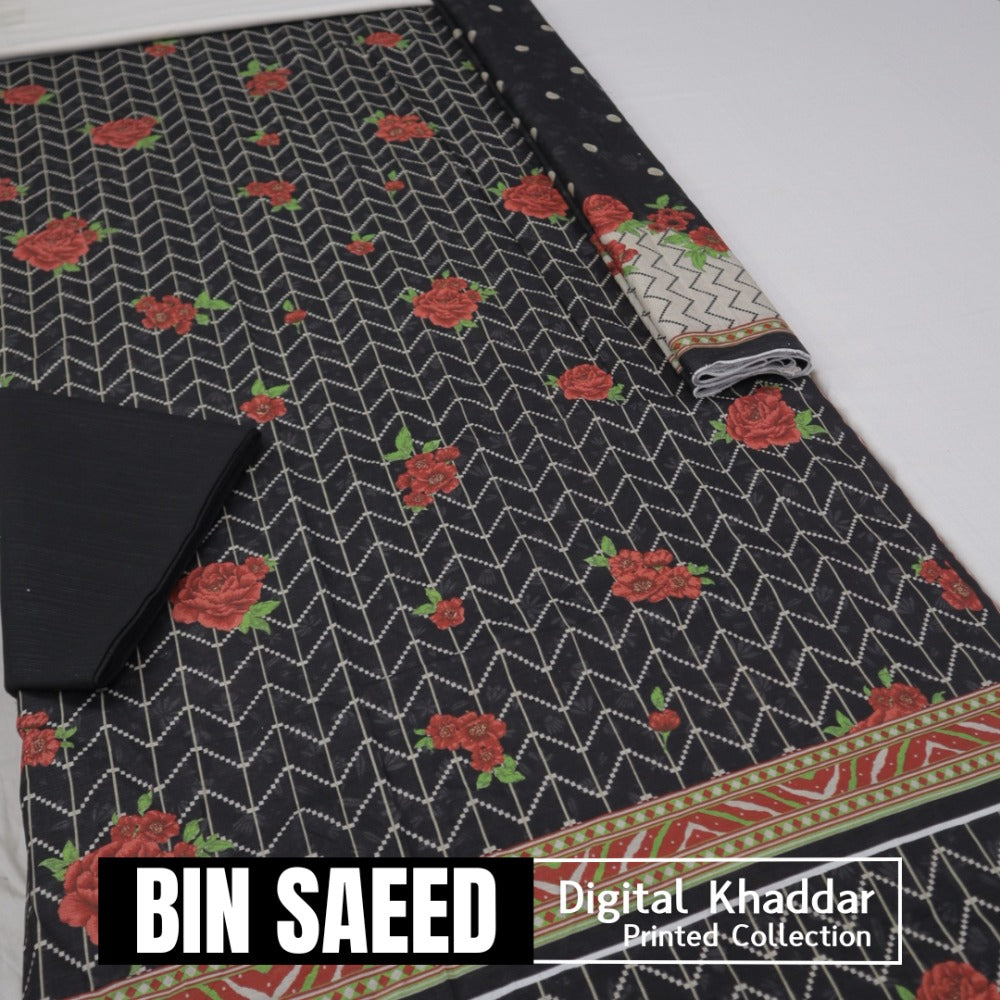 Bin Saeed Digital Khaddar 3 Piece (1375-186)