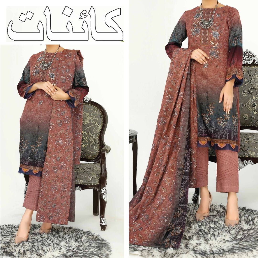 Kainat Dhanak Bareeze EMB Shawl (1409-002) Fatima Collection