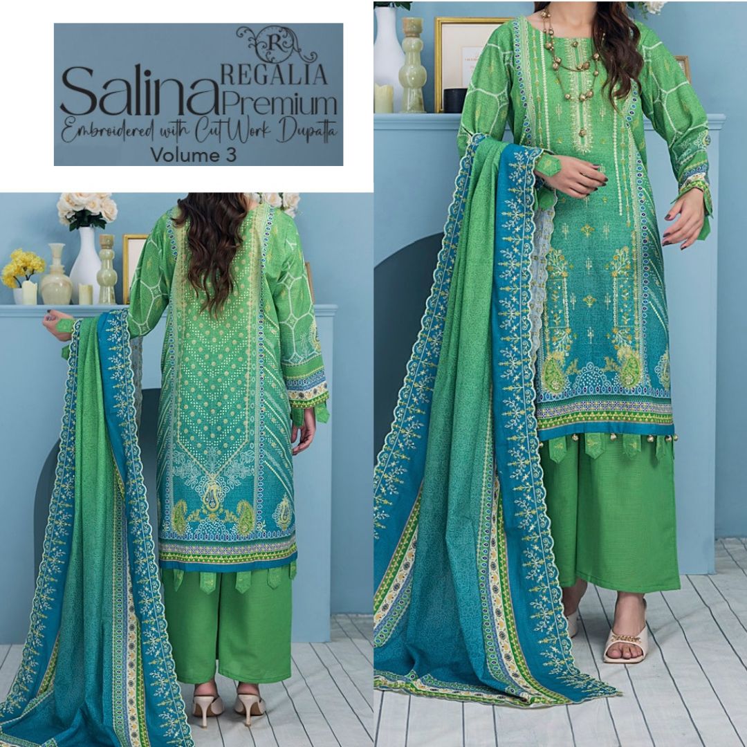Salina Khaddar Cutwork (1442-009) Regalia