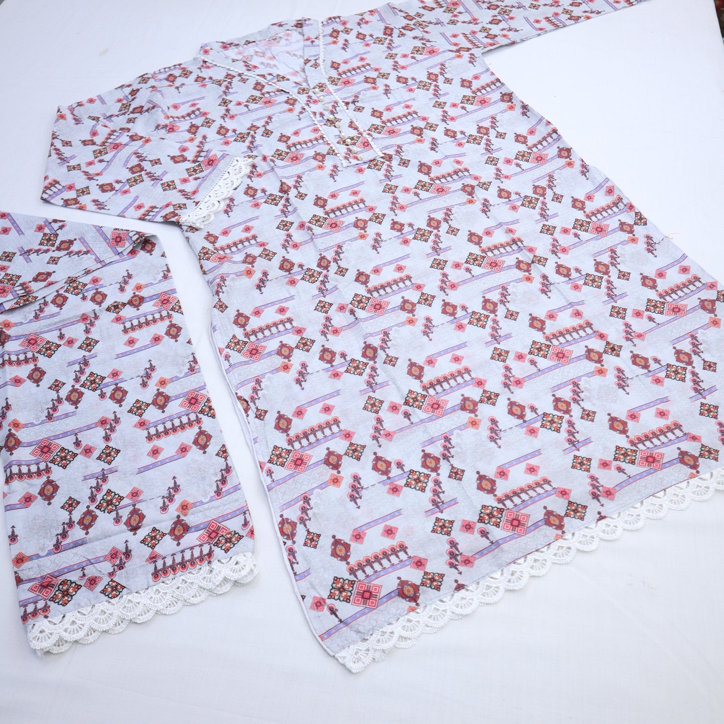 Stitch Lawn 2 Piece OK Collection (1463-008)