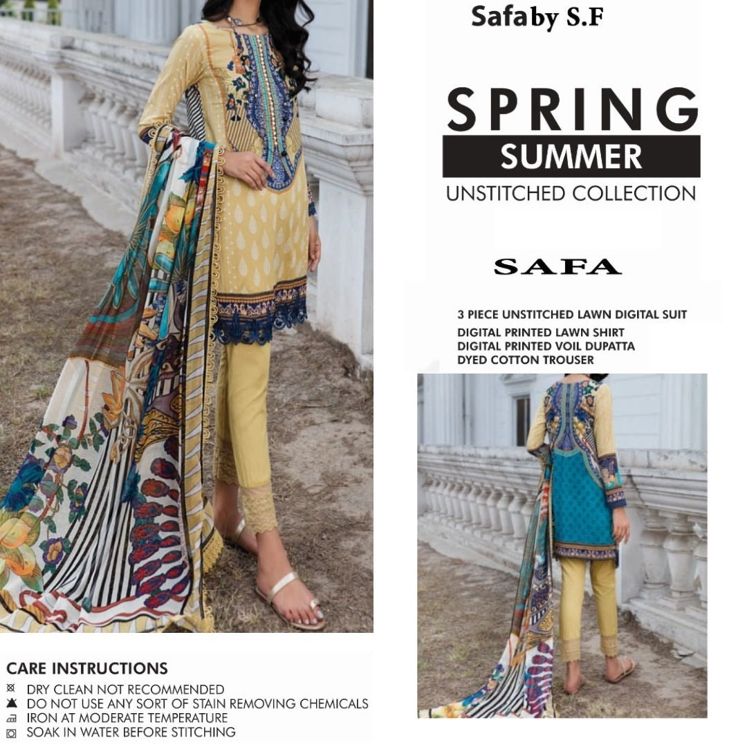 SAFA Unstitched Lawn Collection (1474-004)