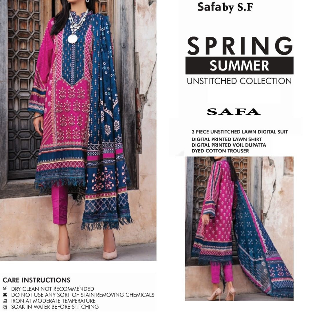 SAFA Unstitched Lawn Collection (1474-010)