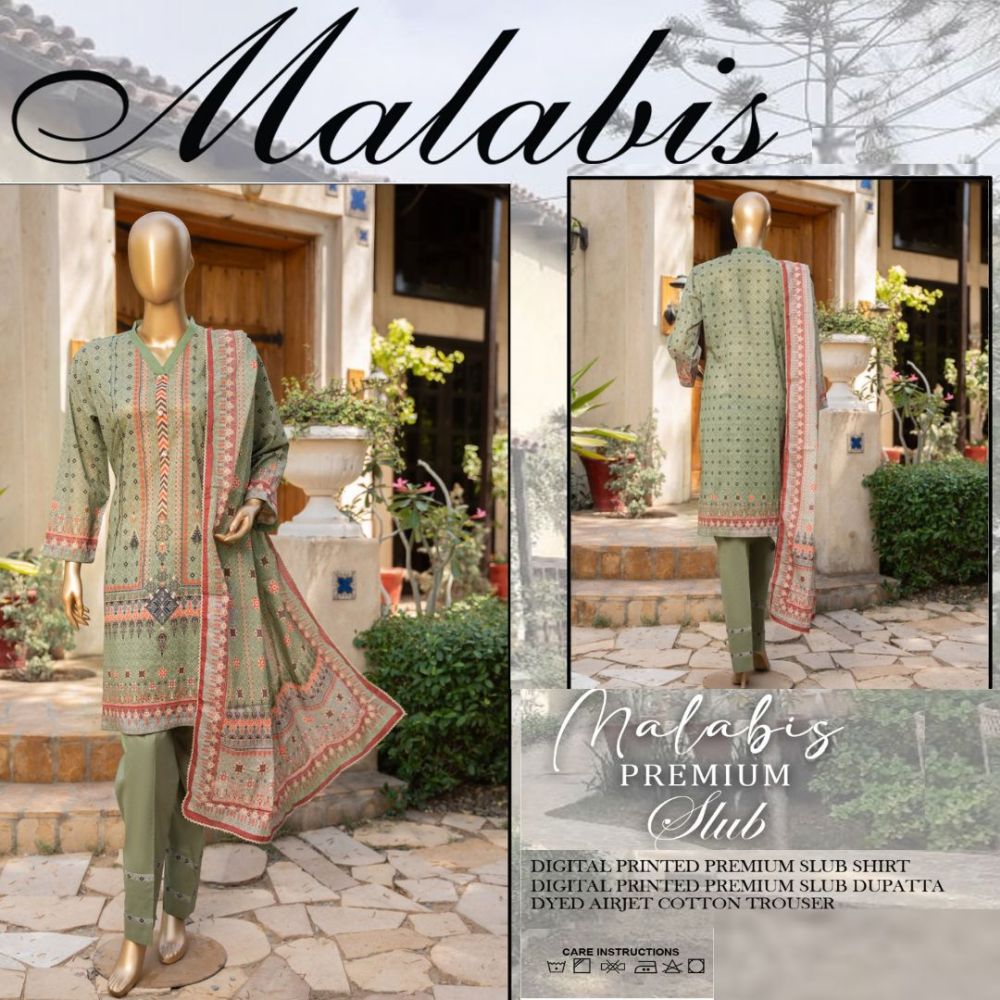 Malabis Slub Lawn 3 Piece (1478-001)