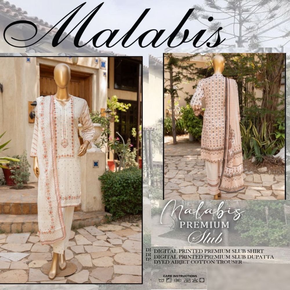 Malabis Slub Lawn 3 Piece (1478-003)