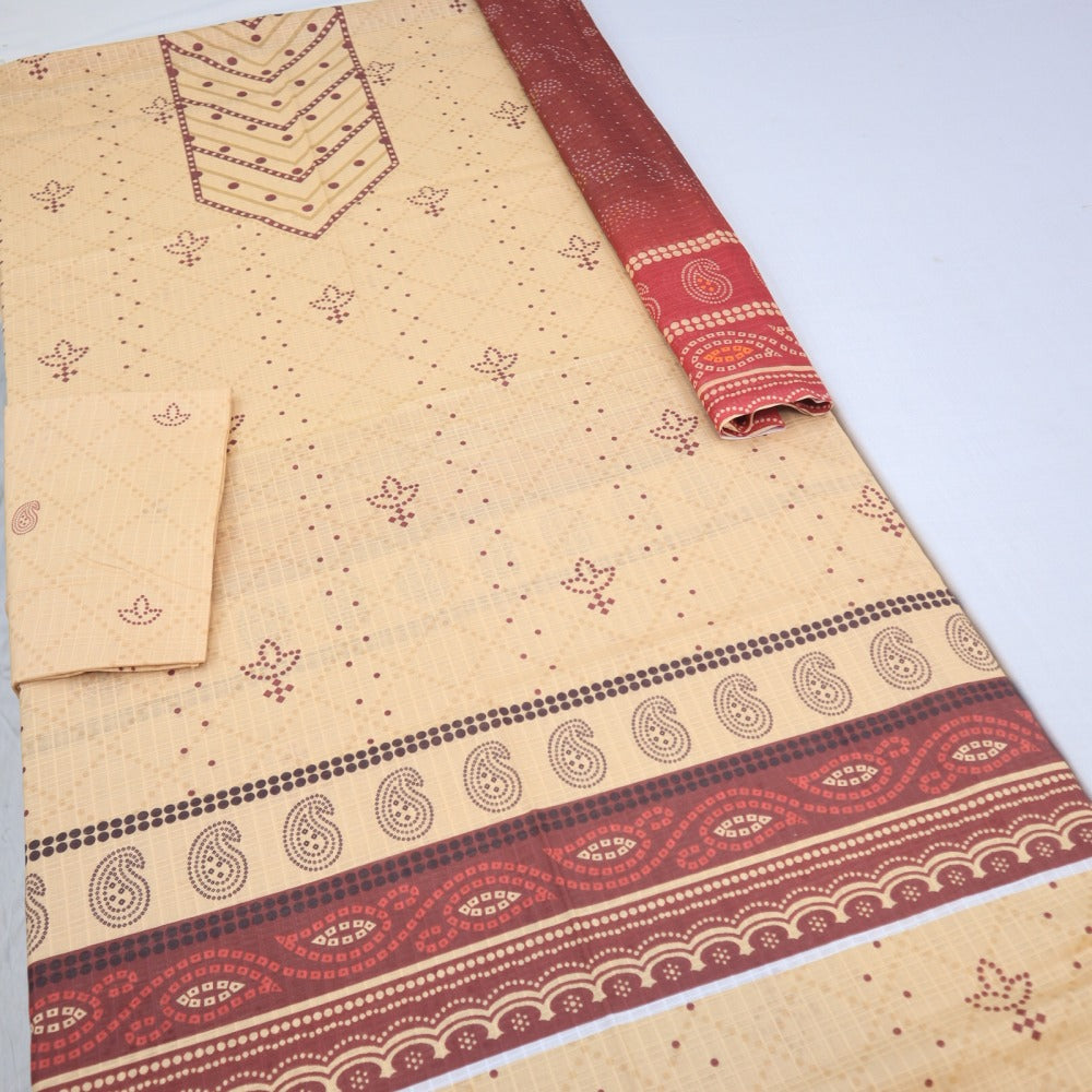 Printed Shalwar with Voil Dupatta by EM (1537-009)