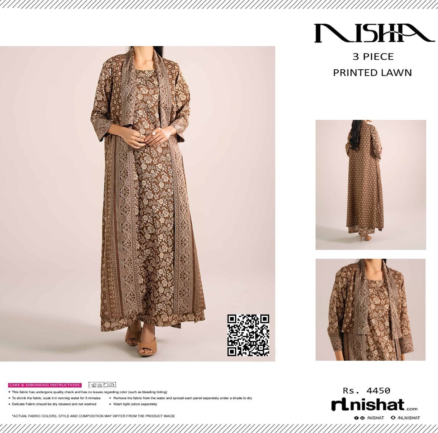 Nisha Printed Lawn 3 Piece (1539-006)