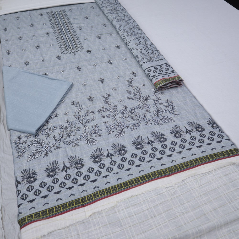 Zobia Emb Fancy Khaddar & Pallu Shawl (1578-009)