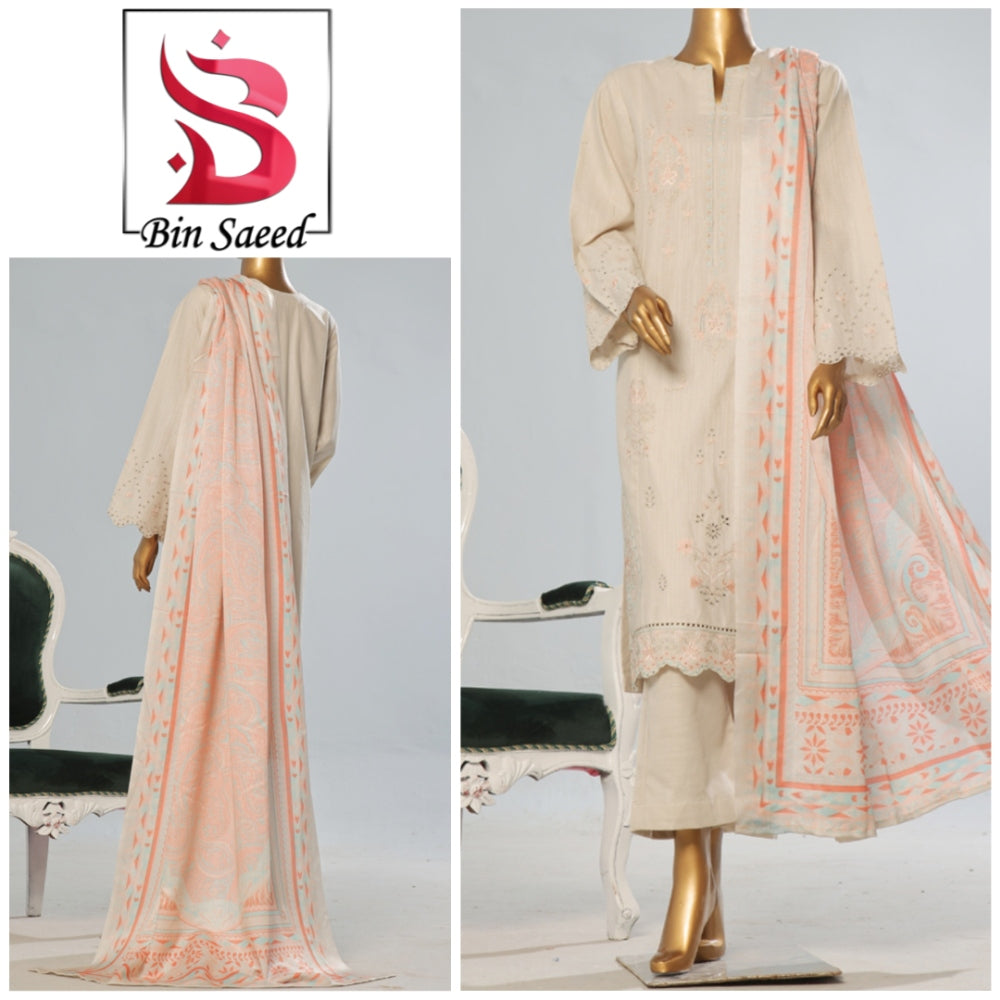 Bin Saeed Embroidered Khaddar Stitch (1586-003)