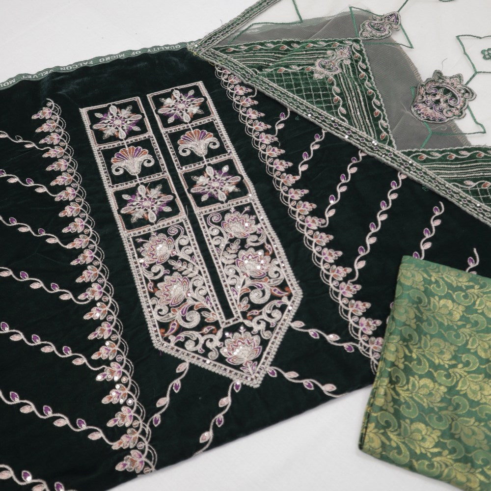 Bareeza Velvet Luxury Embroidered D # (1597-004)