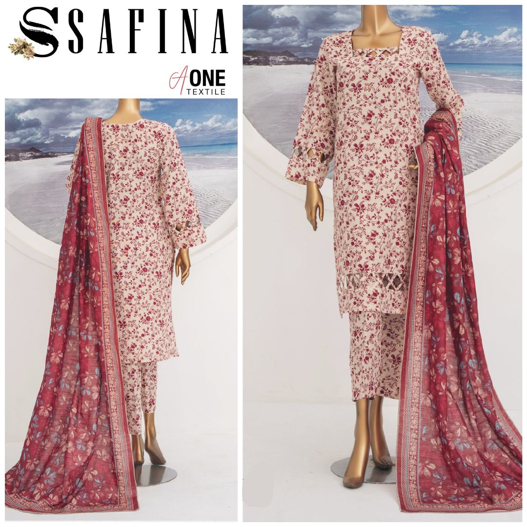 Safina Khaddar with Fancy Shawl (1605-002)