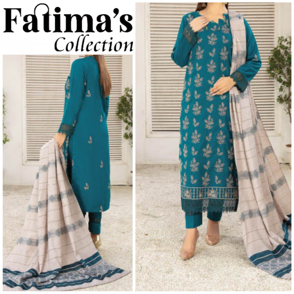 Chambeli Fancy Peach Wool Embroidered (1606-002)