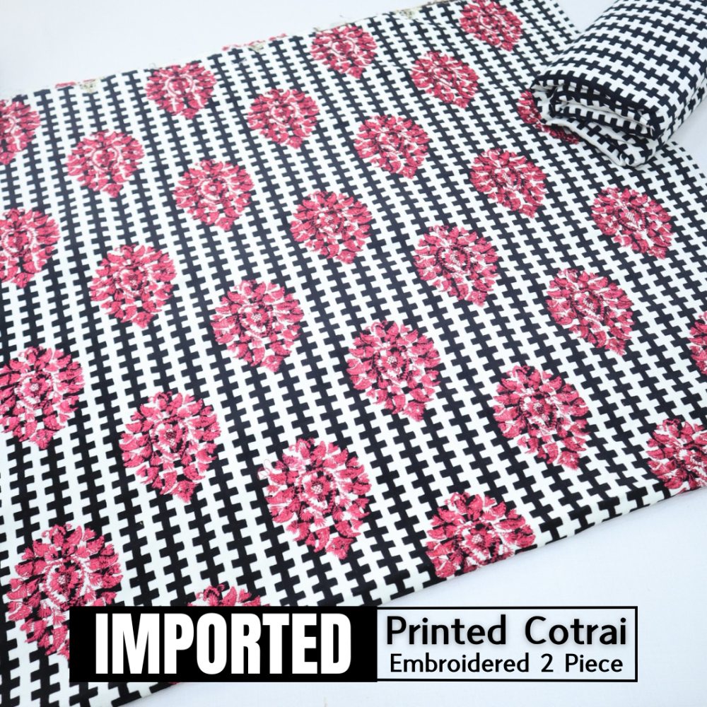 Printed Embroidered Cotrai (1613-001)