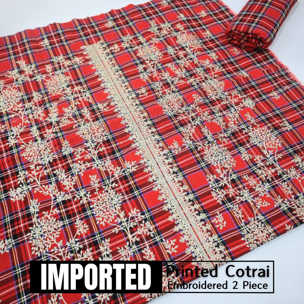 Printed Embroidered Cotrai (1613-002)