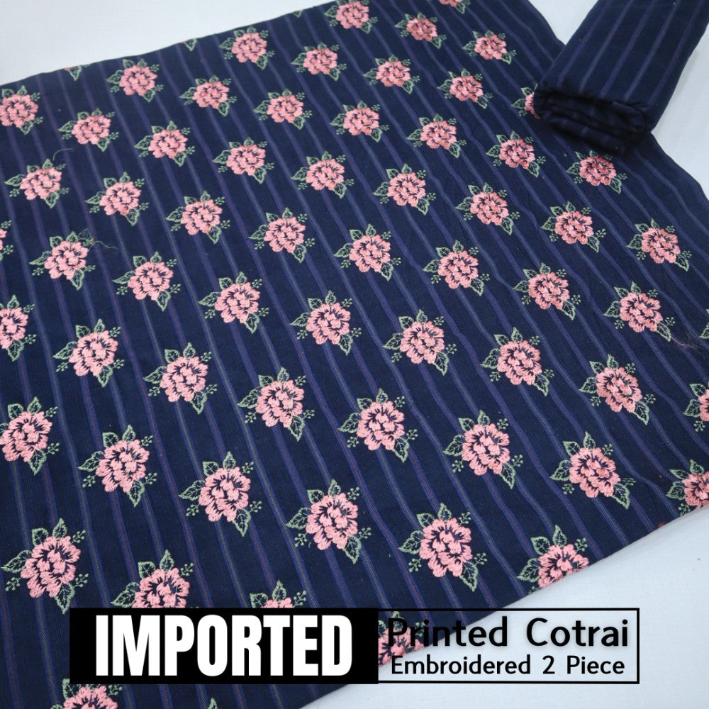 Printed Embroidered Cotrai (1613-006)