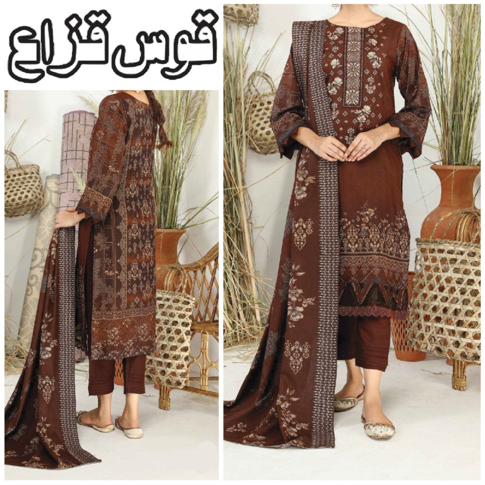 Kaus-e-Qazah Embroidered Cutwork Shawl (1618-004)