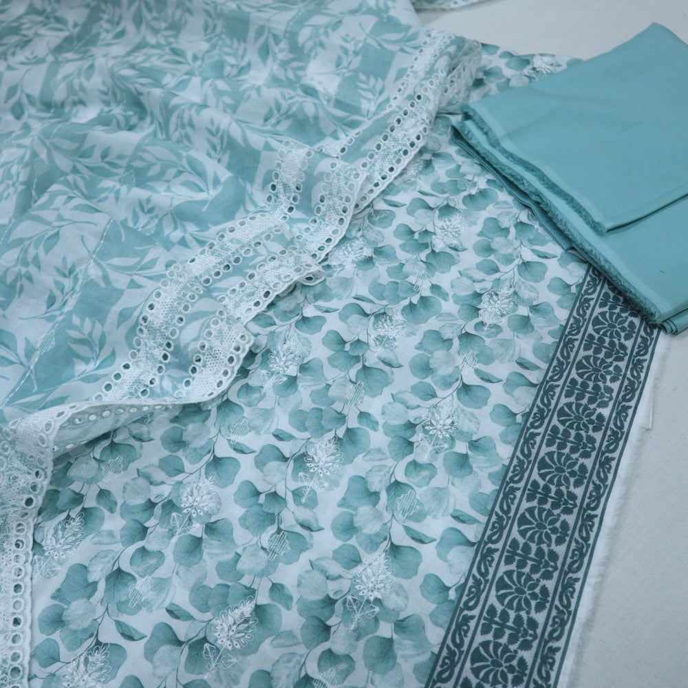 Dhaga Kari EMB Lawn by HZ (1670-014)