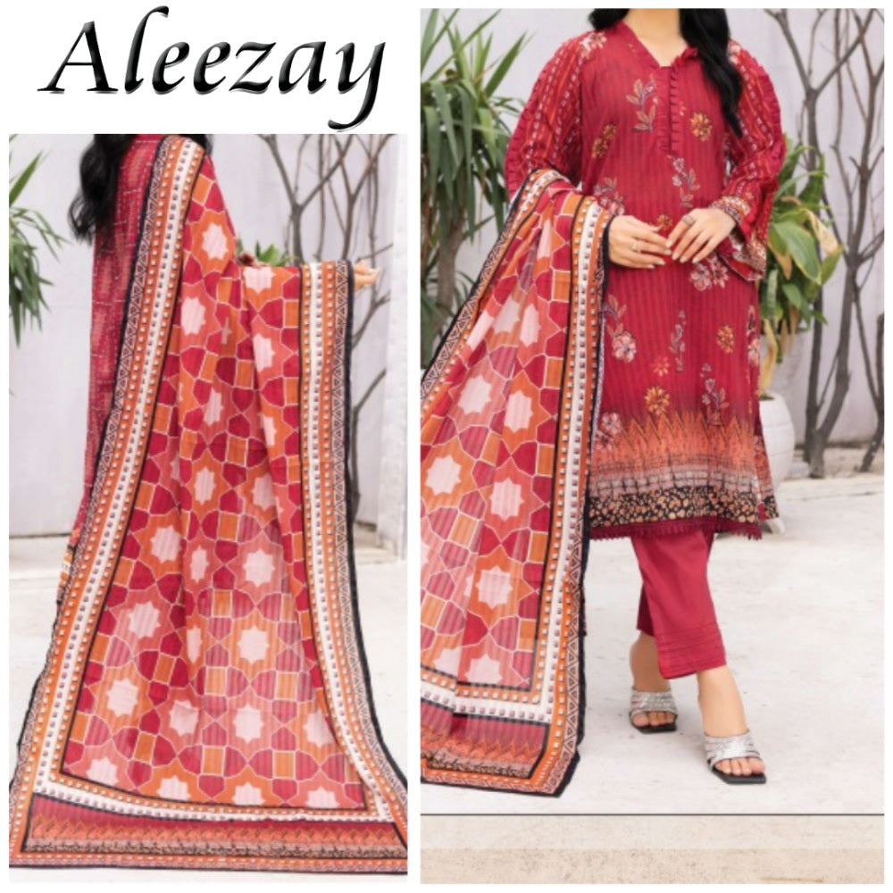 Aleezay Bana Dora Lawn 3 Piece (1678-001)