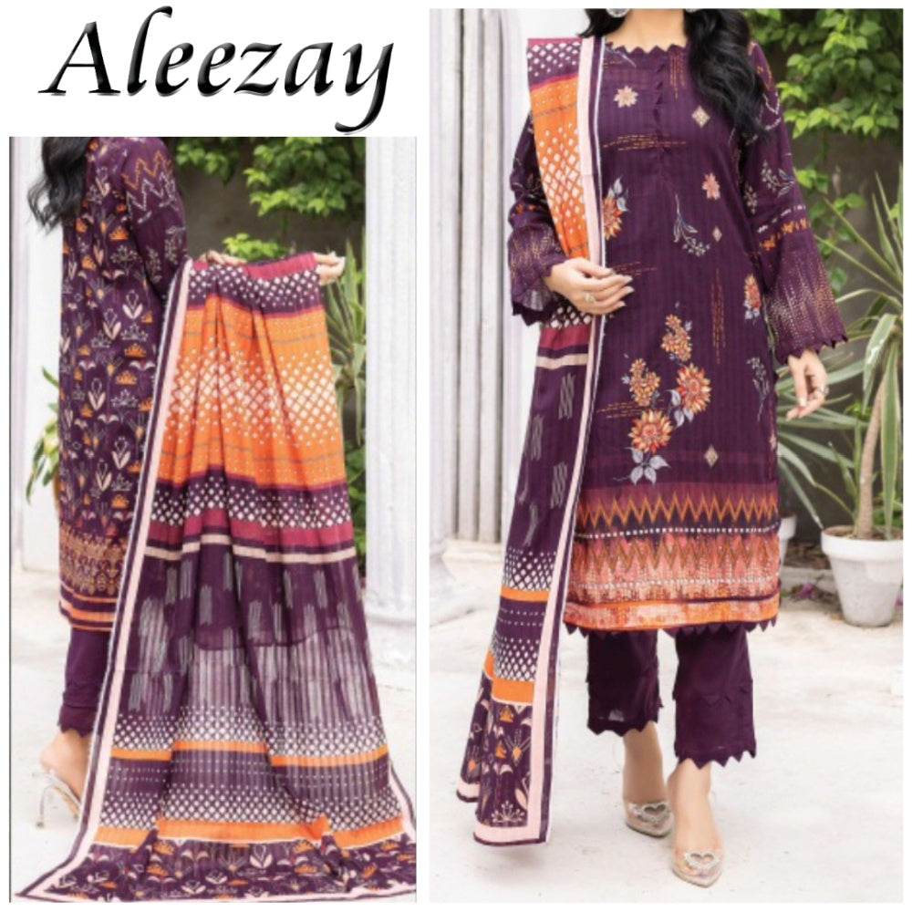 Aleezay Bana Dora Lawn 3 Piece (1678-005)