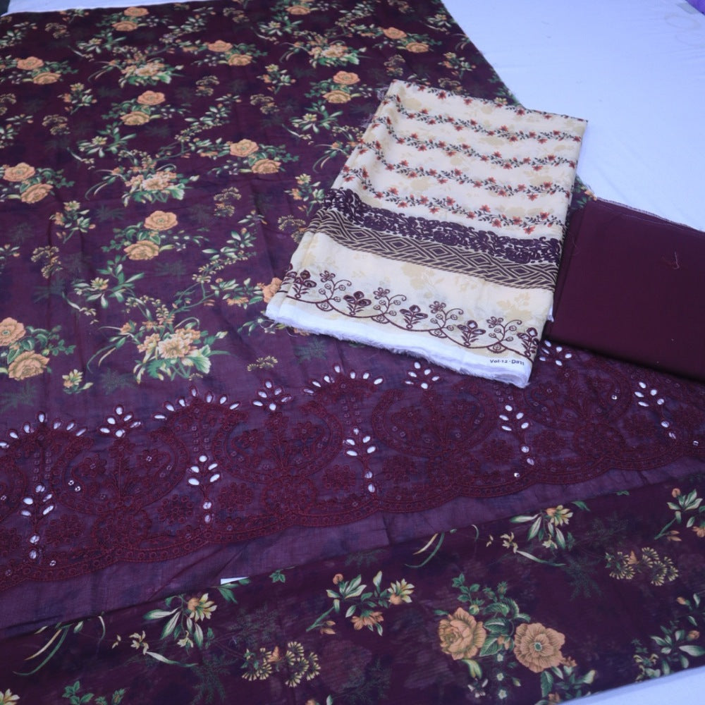 Meko Lawn Cutwork Suit (1687-004)