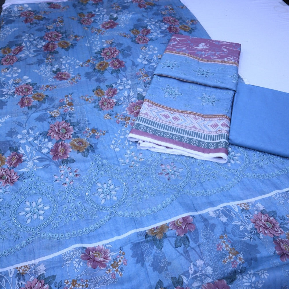 Meko Lawn Cutwork Suit (1687-008)