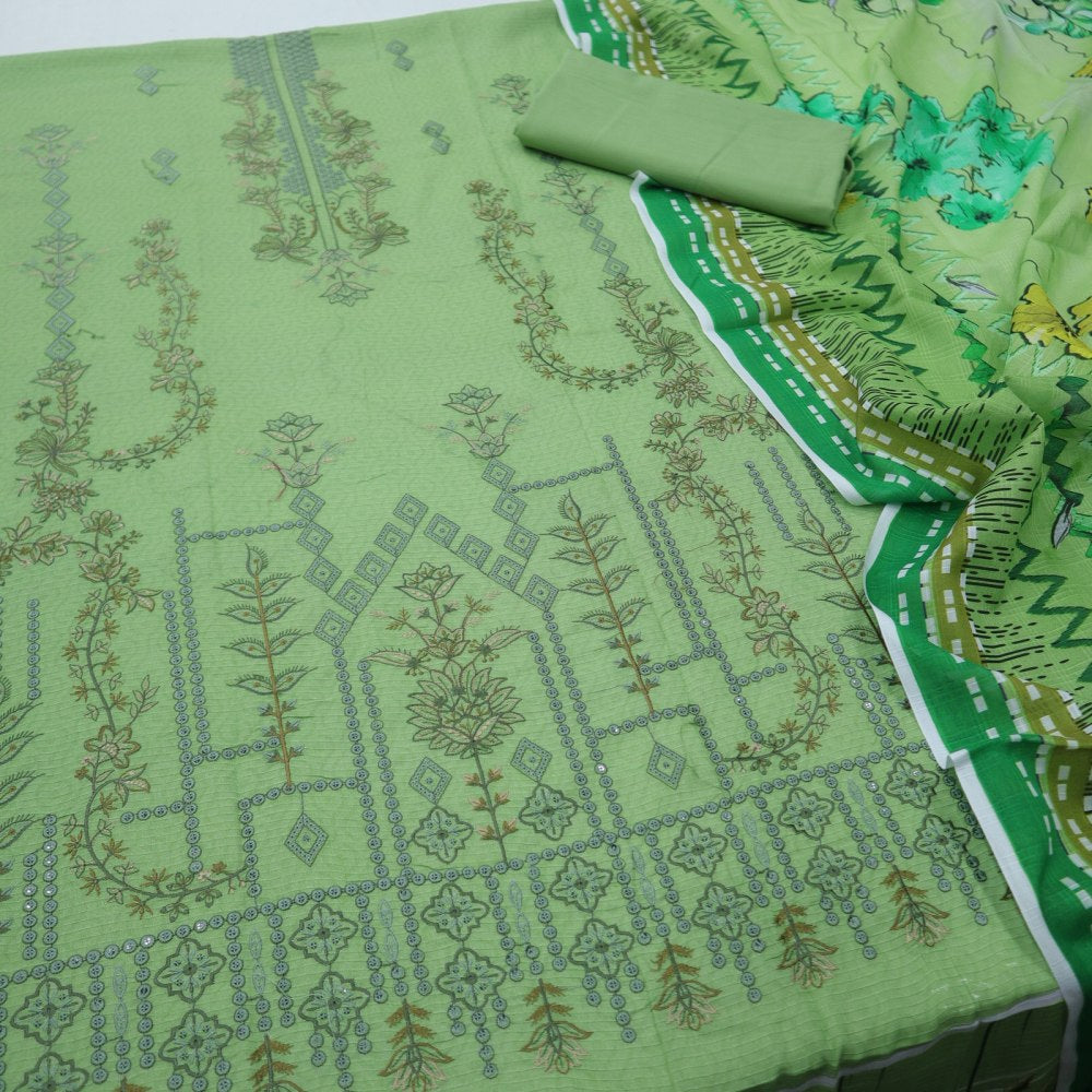 Rukhsaar EMB Lawn & Voil Dupatta (1696-008)