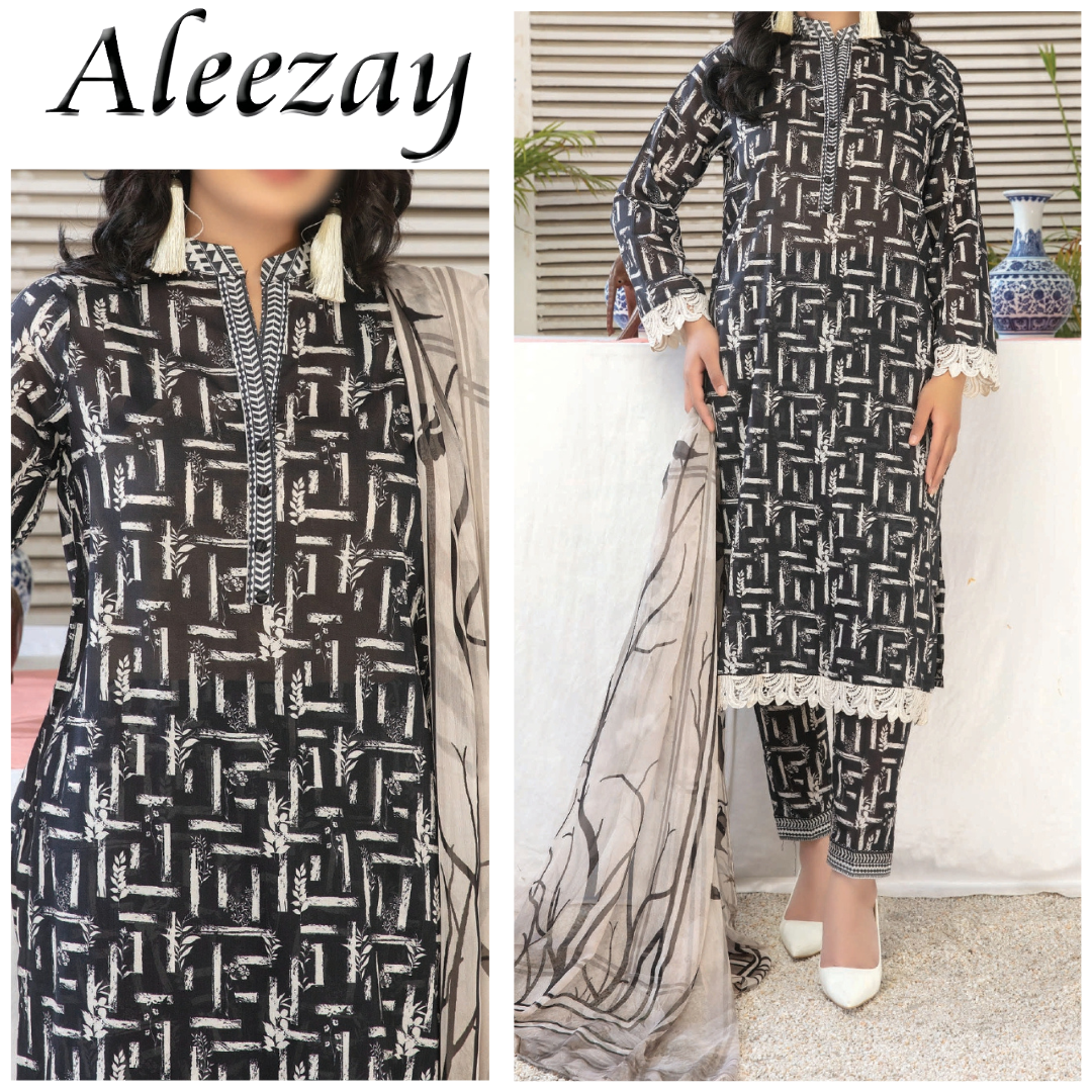 Aleezay Bana Dora Laen Printed Trouser (1717-002)