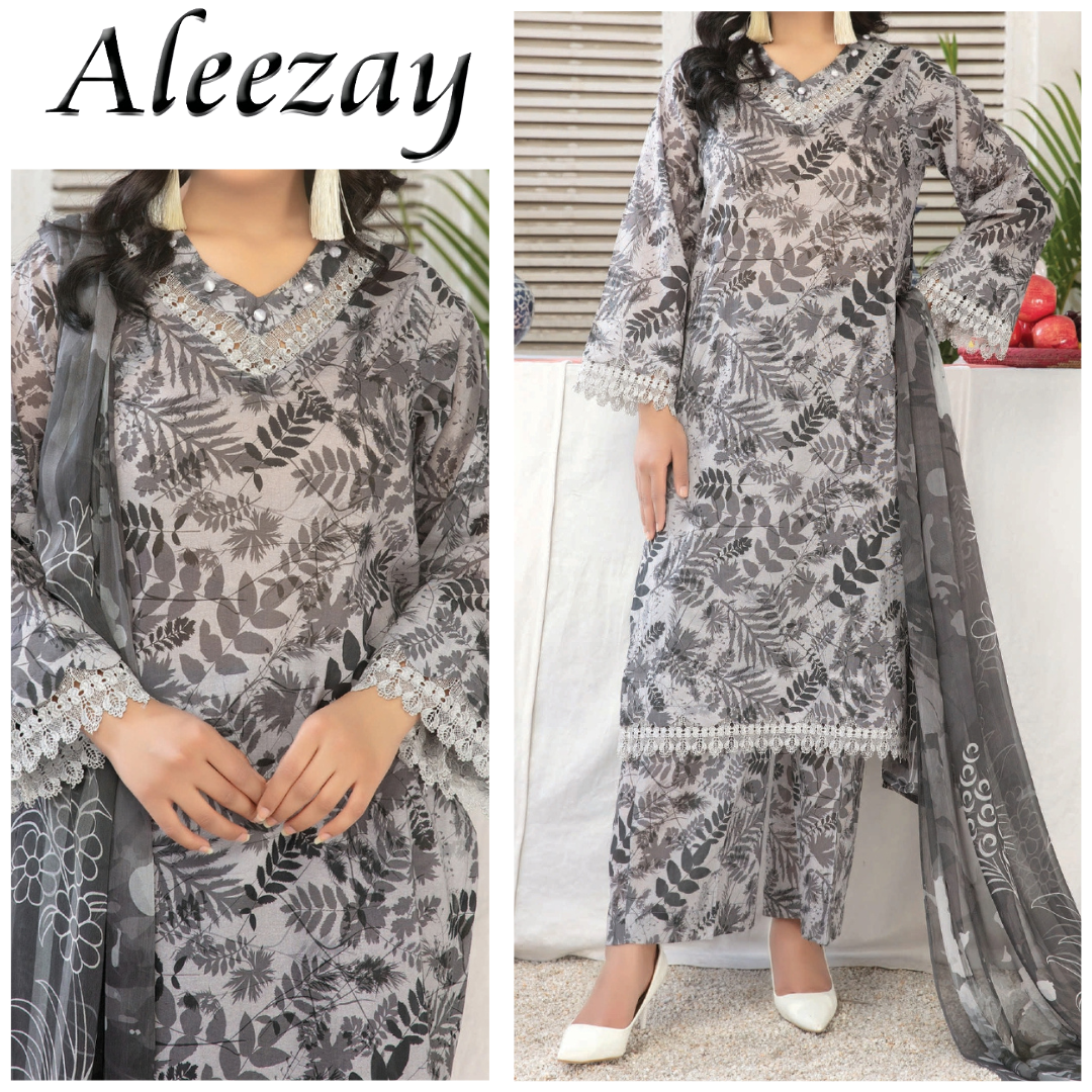 Aleezay Bana Dora Laen Printed Trouser (1717-004)