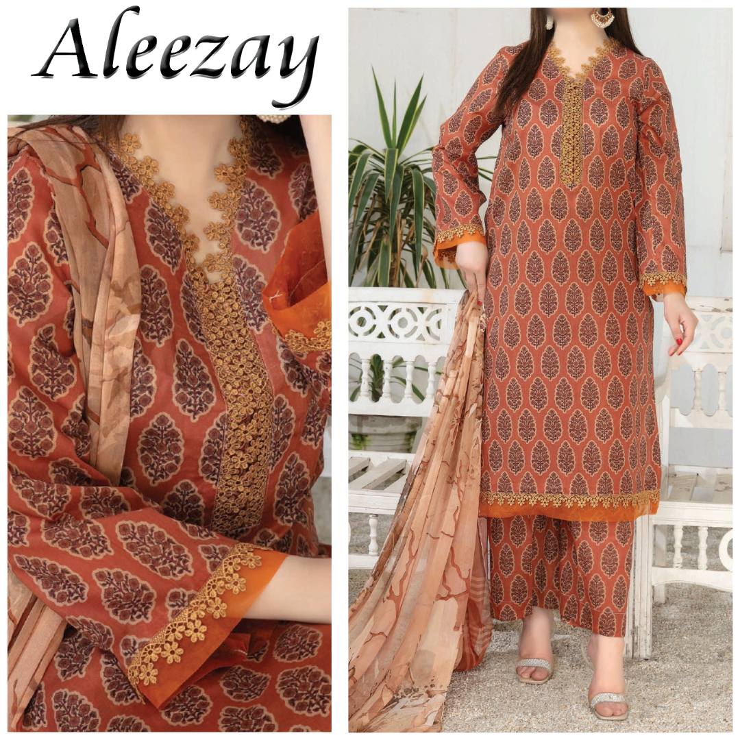 Aleezay Bana Dora Laen Printed Trouser (1717-005)