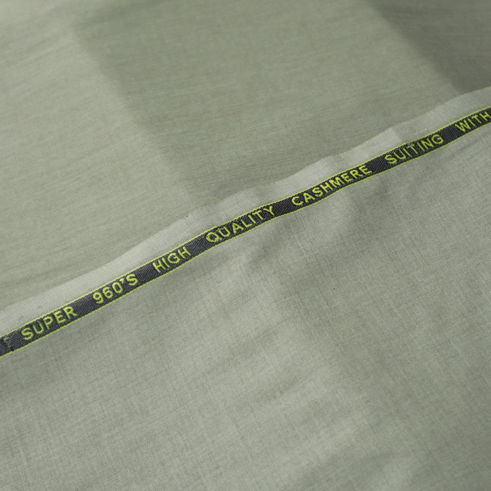 Super 960s Cashmere Self Olive Green (1760-007)