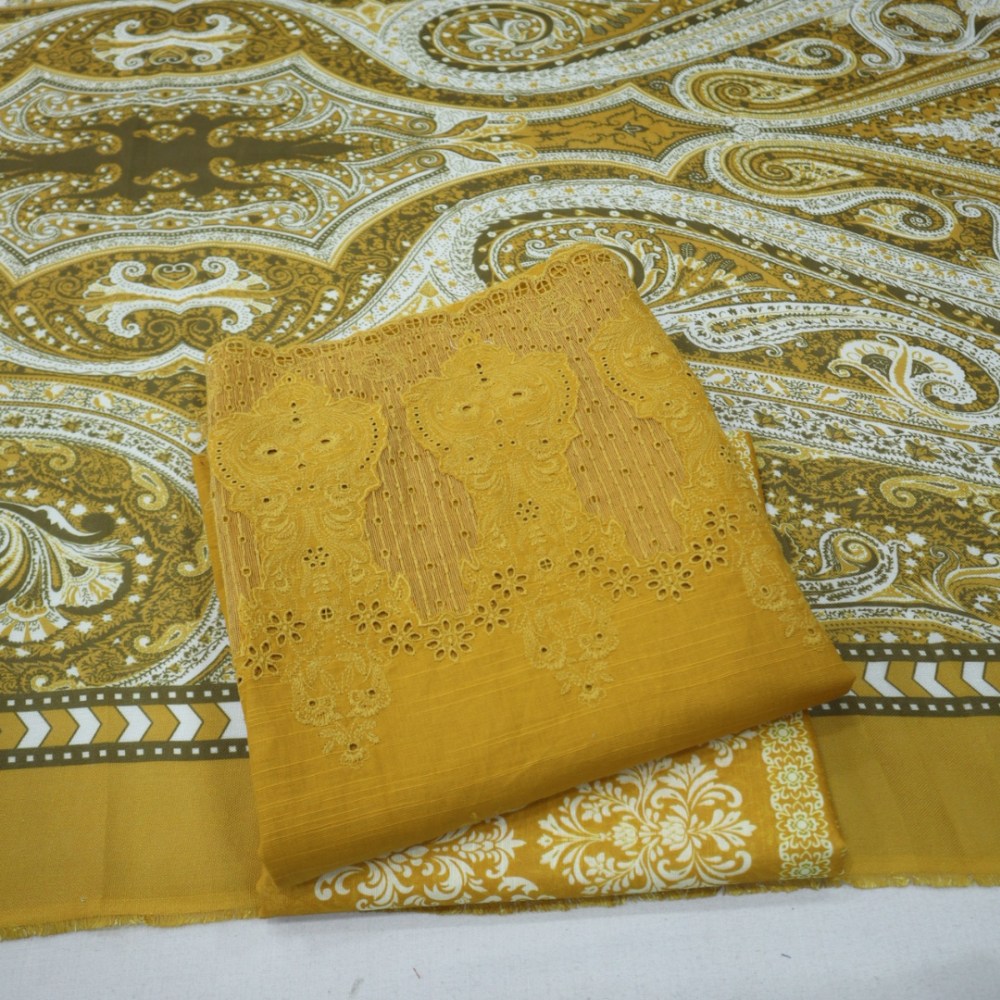 HZ Embroidered Khaddar with Wool Shawl (1843-001)