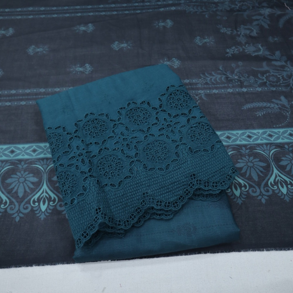 HZ Embroidered Khaddar with Wool Shawl (1843-005)