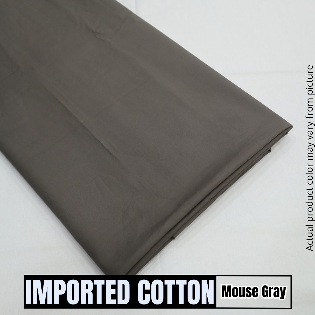 Imported Pure Soft Cotton - Mouse Gray (1904-007)