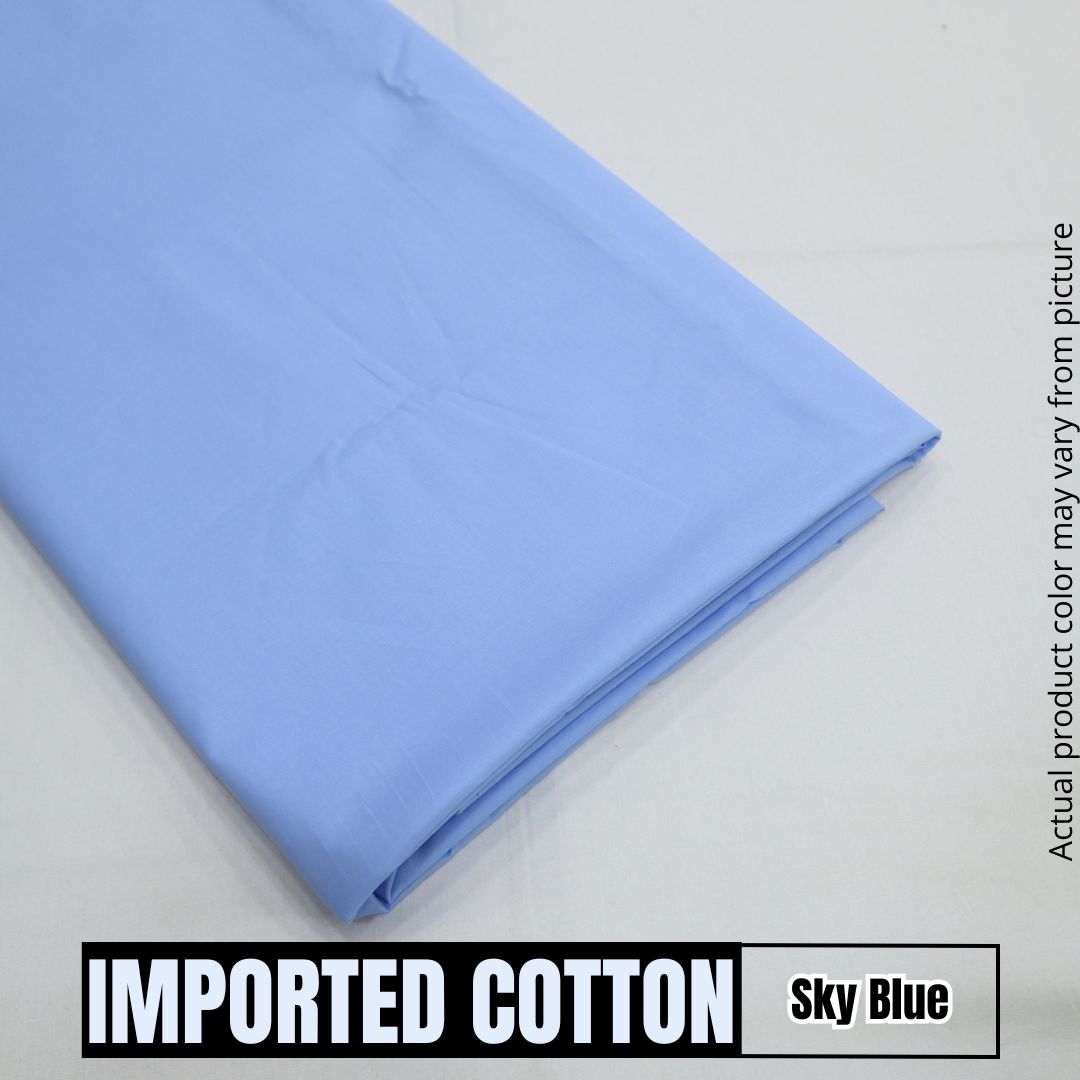 Imported Pure Soft Cotton - Sky Blue (1904-012)