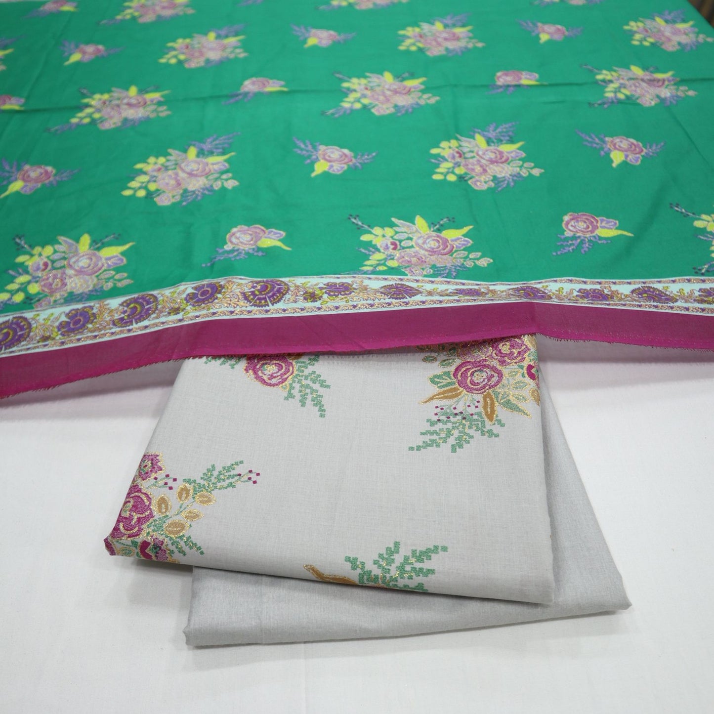 Digital Print Lawn with Glitter by M.E (1914-001)