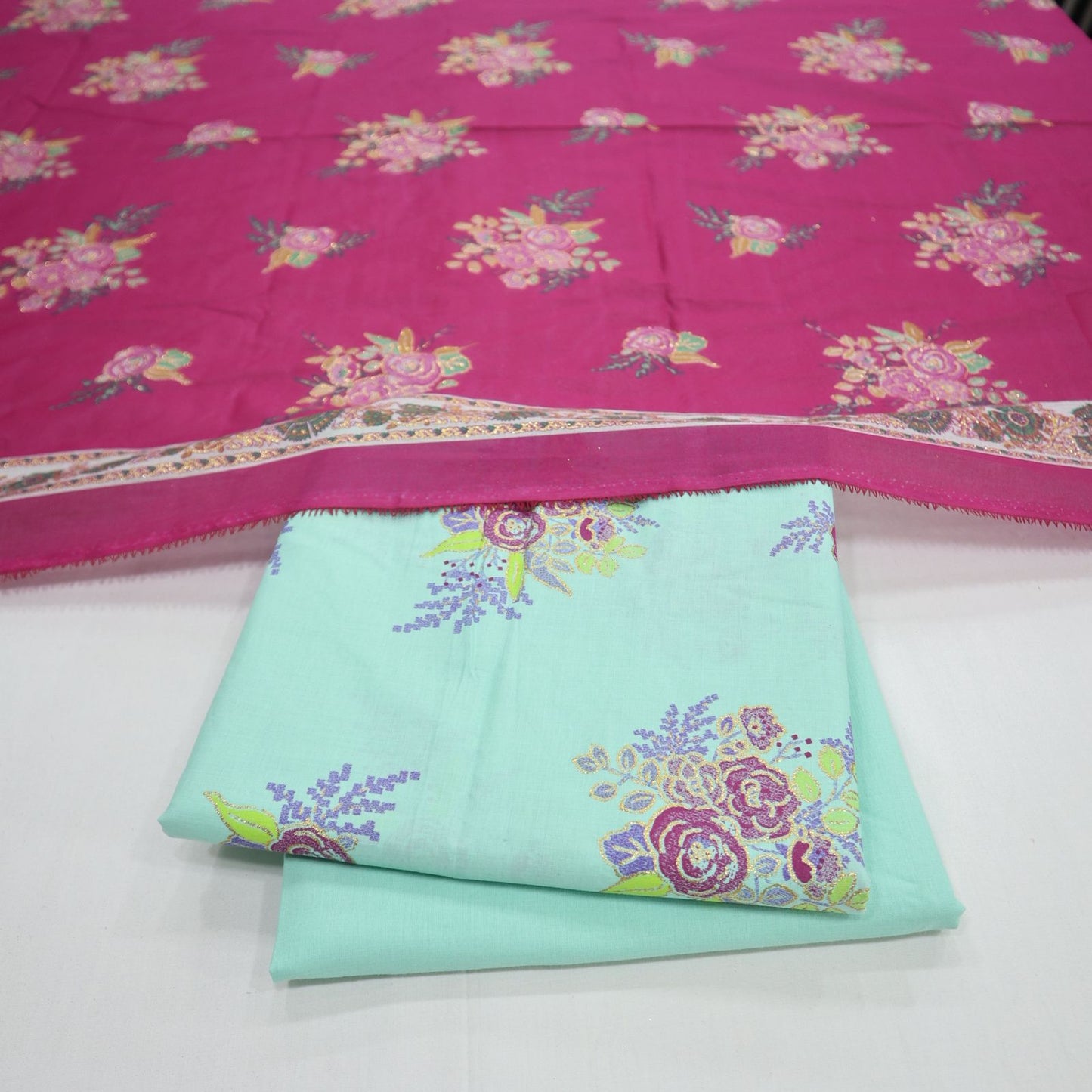 Digital Print Lawn with Glitter by M.E (1914-005)