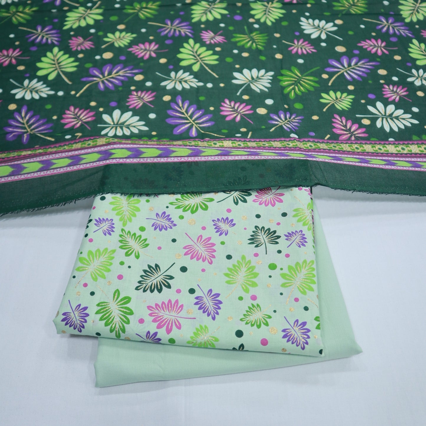 Block Print Lawn with Glitter by M.E (1914-010)