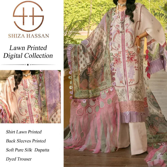 Lawn with Silk Dupatta (1296-001)