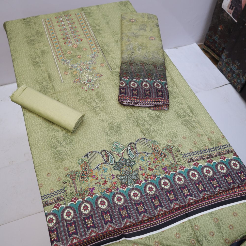 Linen Bamber Zari Dupatta (1257-004)