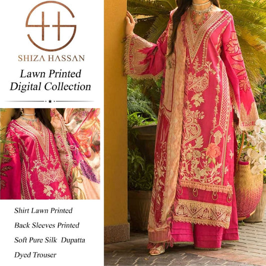 Lawn with Silk Dupatta (1296-006)