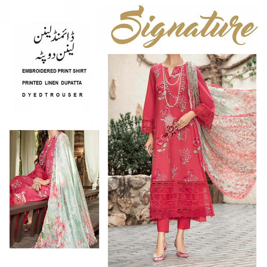 Diamond Linen Embroidered (1372-021) Signature