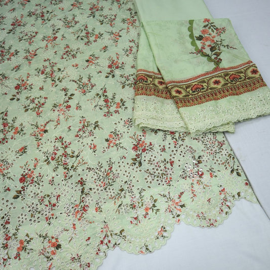 Bin Saeed Chikenkari Lawn CutWork Dupatta (1245-107)