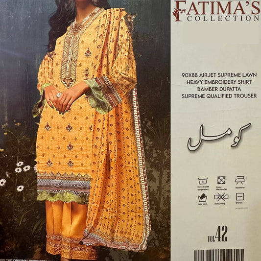 Fatima Collection Lawn Heavy Embroidered (1299-005)