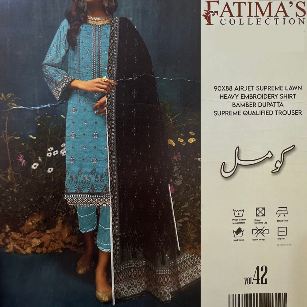 Fatima Collection Lawn Heavy Embroidered (1299-006)