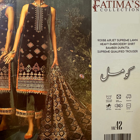 Fatima Collection Lawn Heavy Embroidered (1299-010)