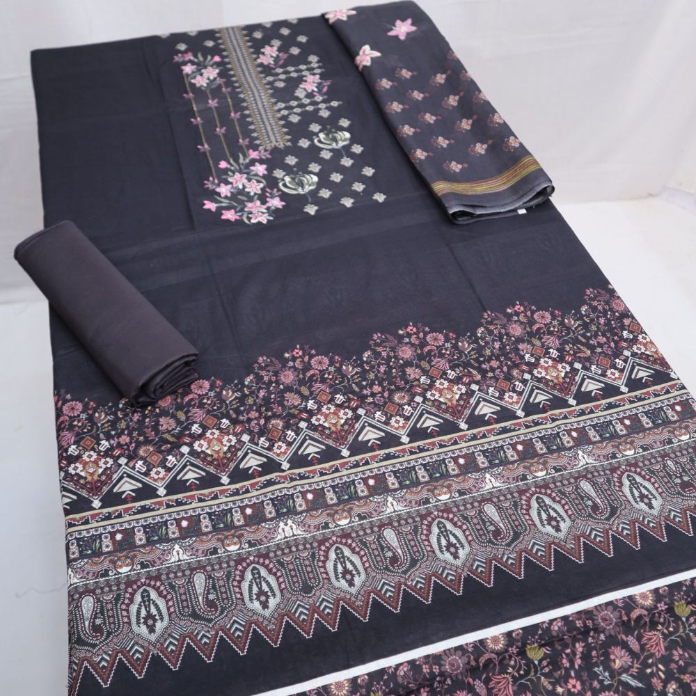 Embroidered Neck & Dupatta (1341-007) Hania